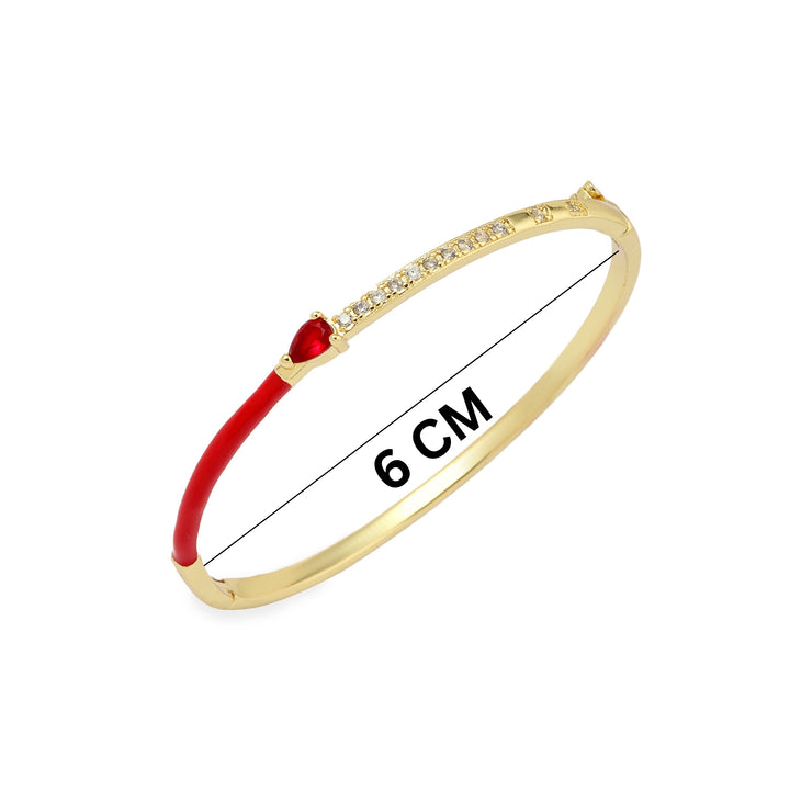 Delicate Blossom Bangle -Red