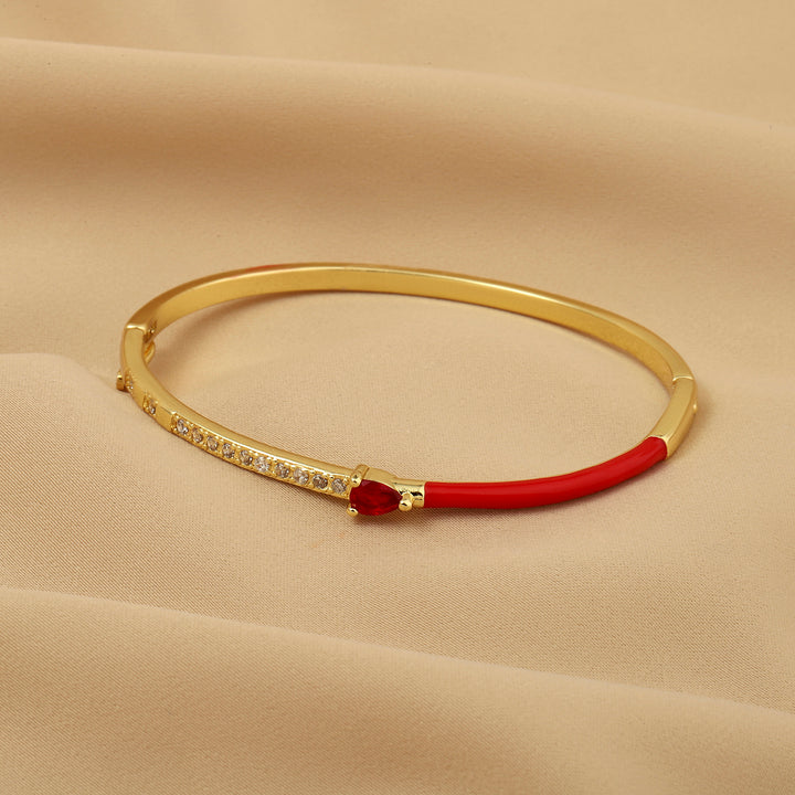 Delicate Blossom Bangle -Red