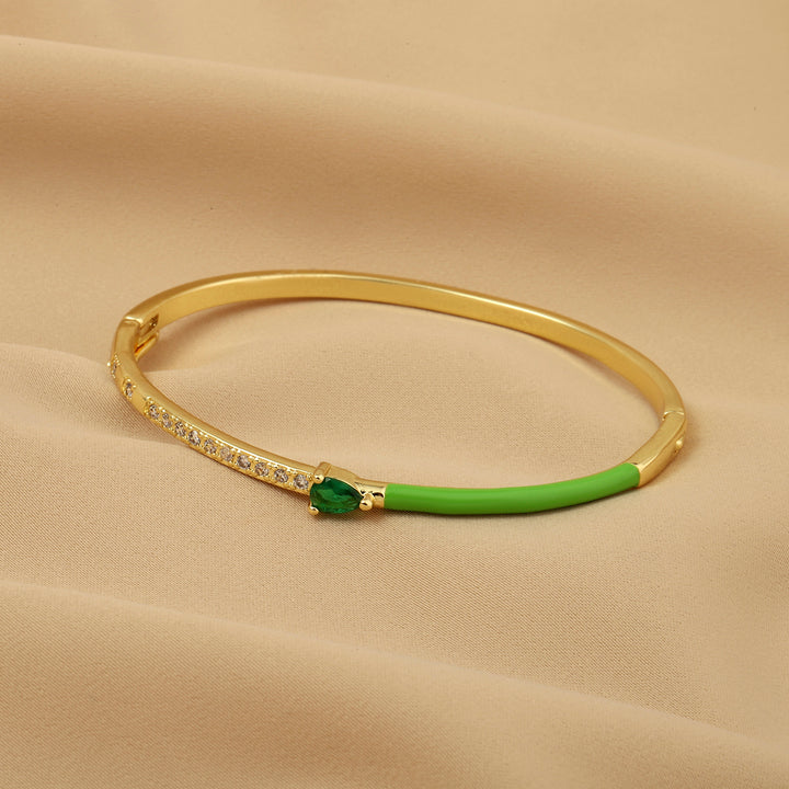 Delicate Blossom Bangle -Green