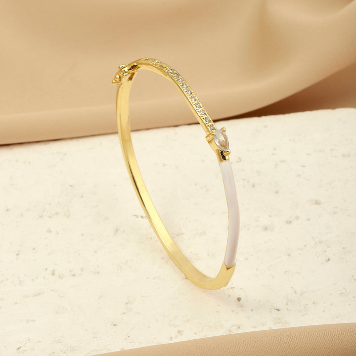 Delicate Blossom Bangle -White