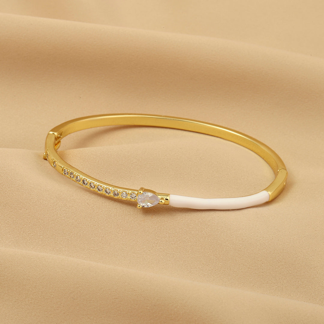 Delicate Blossom Bangle -White