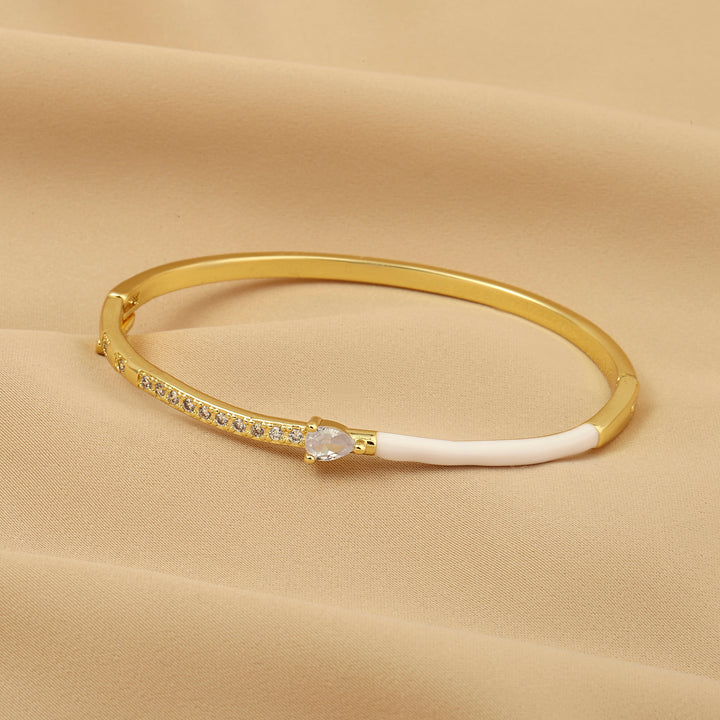 Delicate Blossom Bangle -White