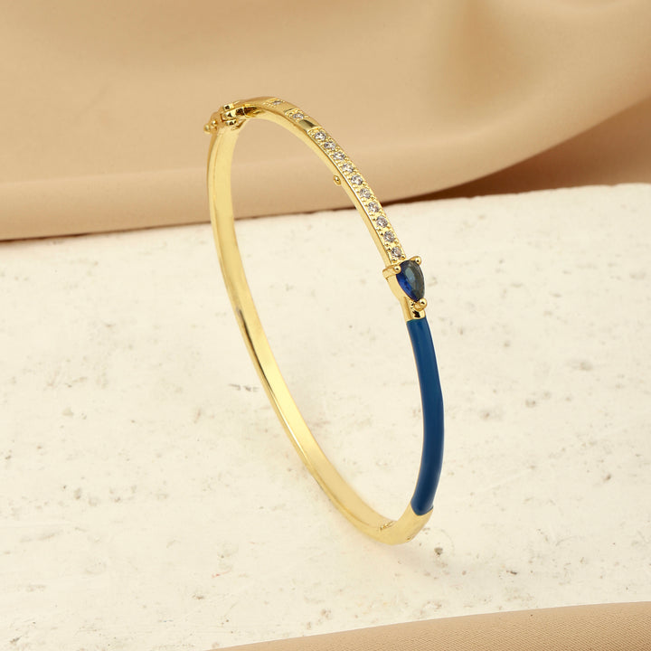 Delicate Blossom Bangle -Blue - Salty Accessories