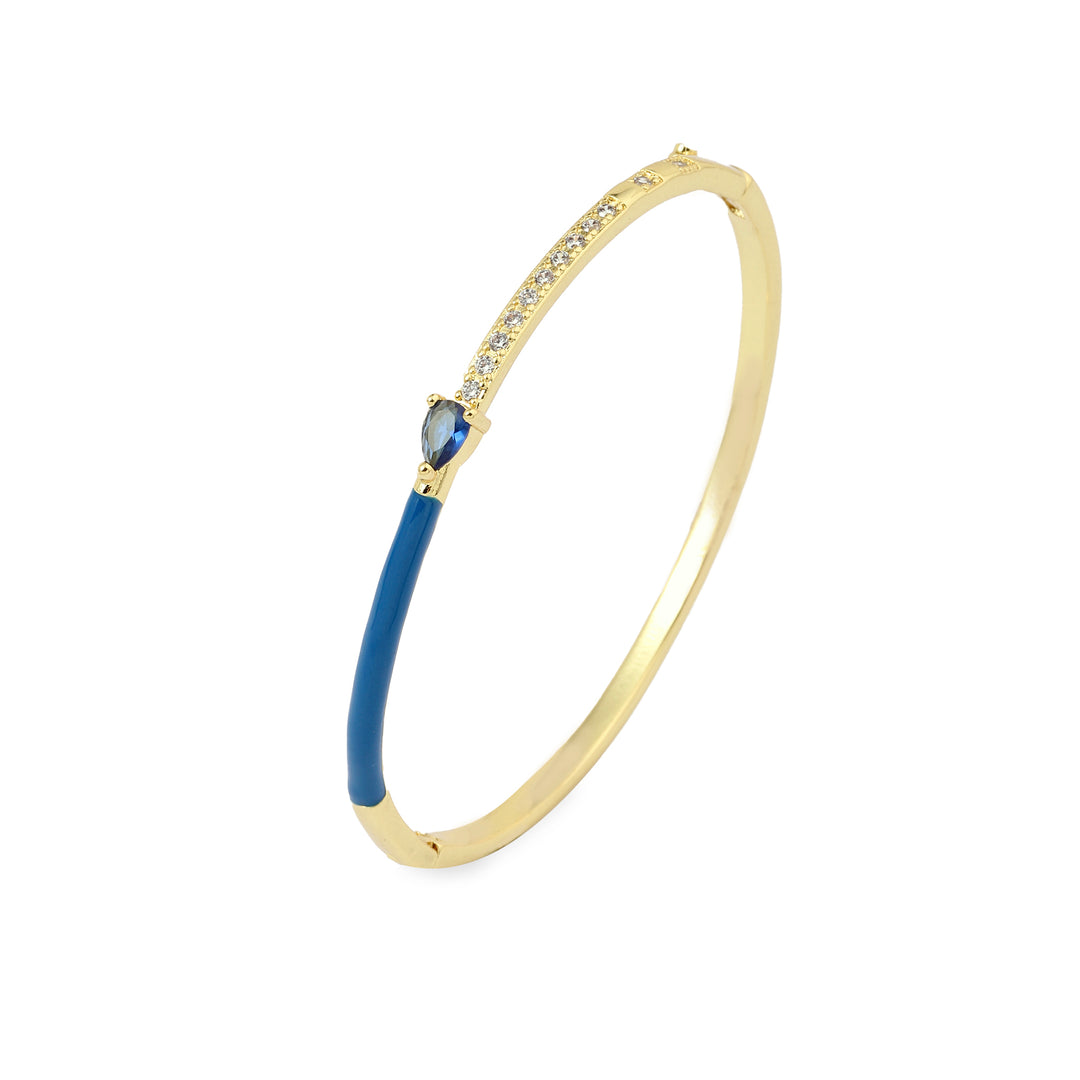 Delicate Blossom Bangle -Blue