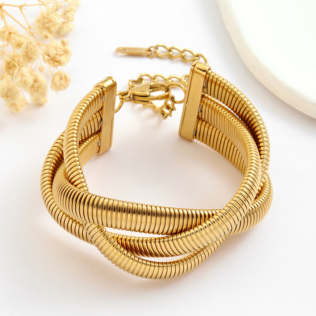 Twist N Turn Gold Bracelet - Salty Accessories