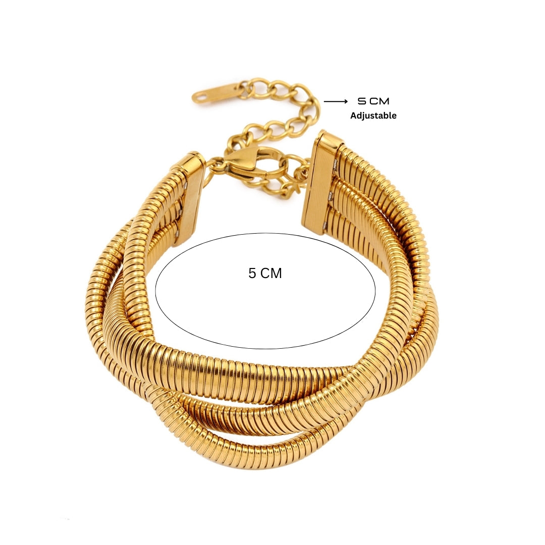 Twist N Turn Gold Bracelet - Salty Accessories