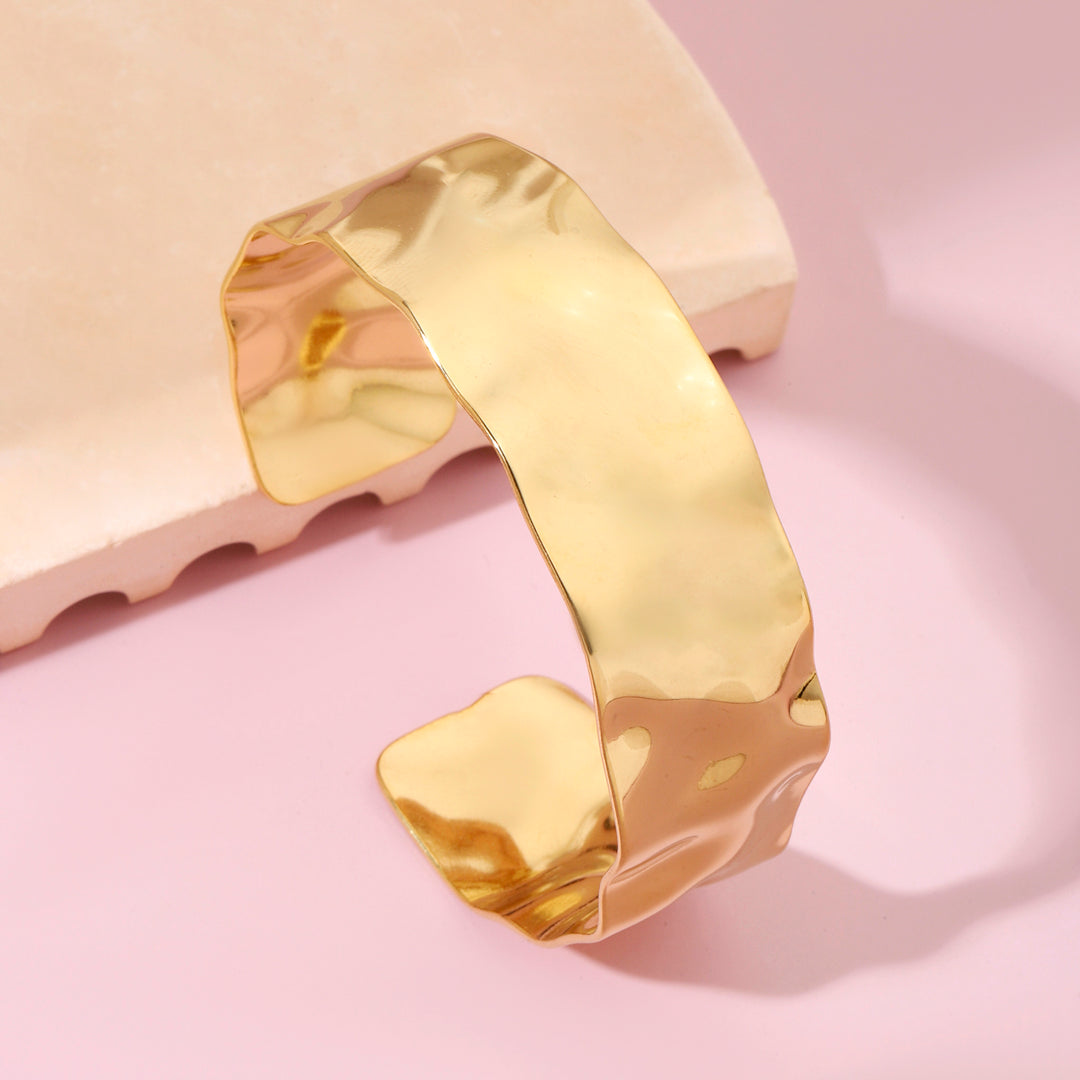 Twilight Textured Gold Cuff - Salty Accessories