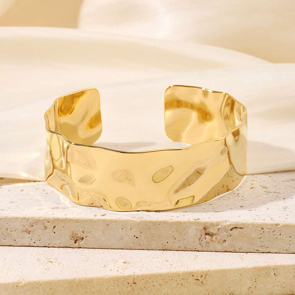 Twilight Textured Gold Cuff - Salty Accessories