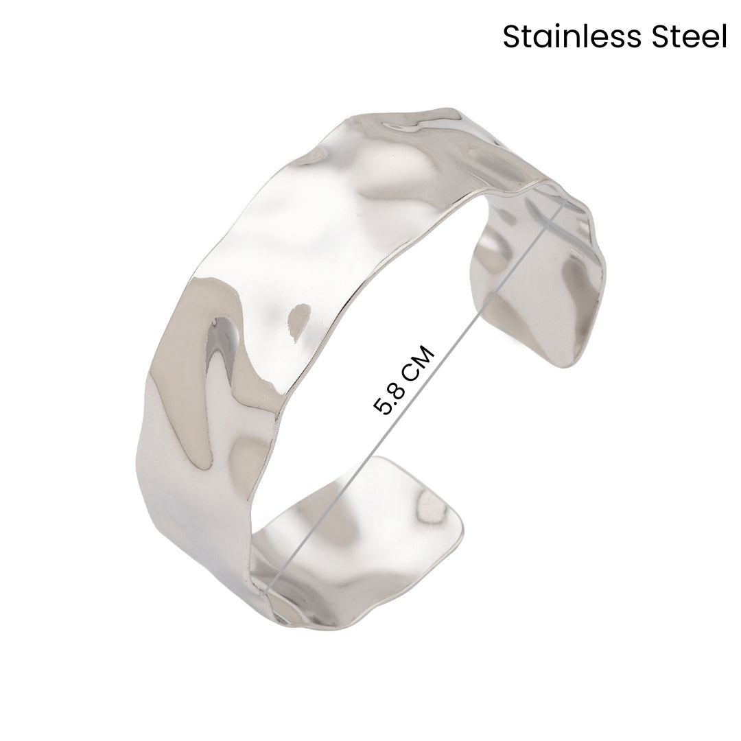 Twilight Textured Silver Cuff - Salty Accessories