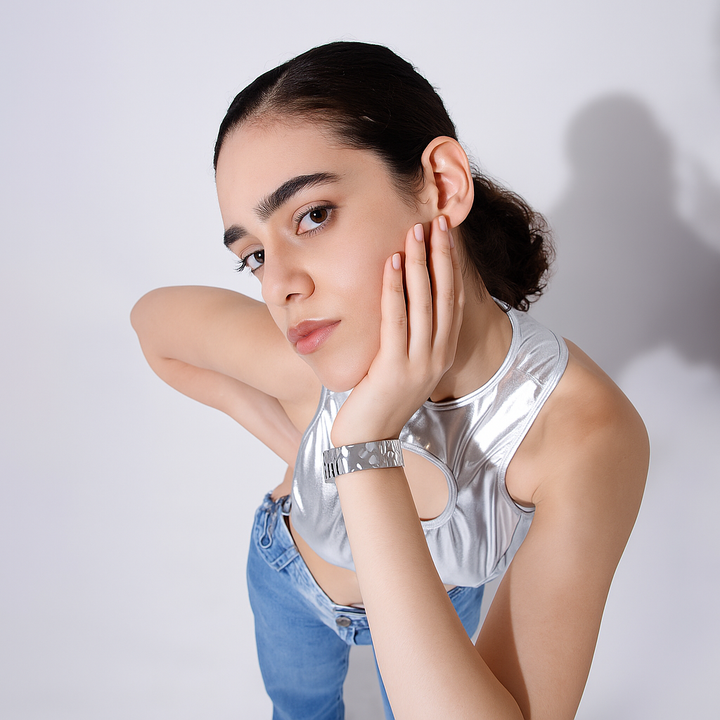 Twilight Textured Silver Cuff