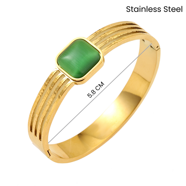 Pristine Pearl Stone Gold Bracelet