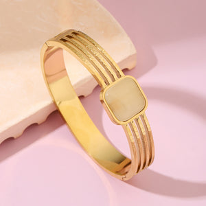 Agate Stone Gold Bracelet - Salty Accessories