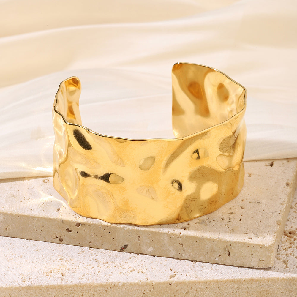 Glimmering Grace Gold Cuff - Salty Accessories