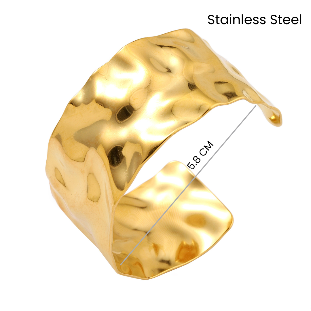 Glimmering Grace Gold Cuff - Salty Accessories