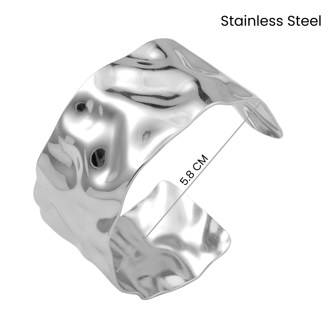 Glimmering Grace Silver Cuff - Salty Accessories