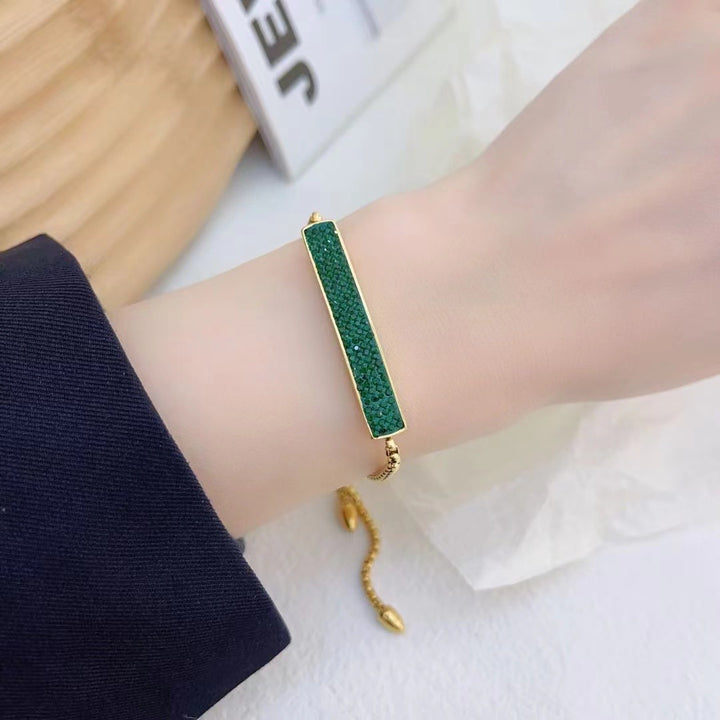 Midnight Enamel Gold Bracelet - Salty Accessories