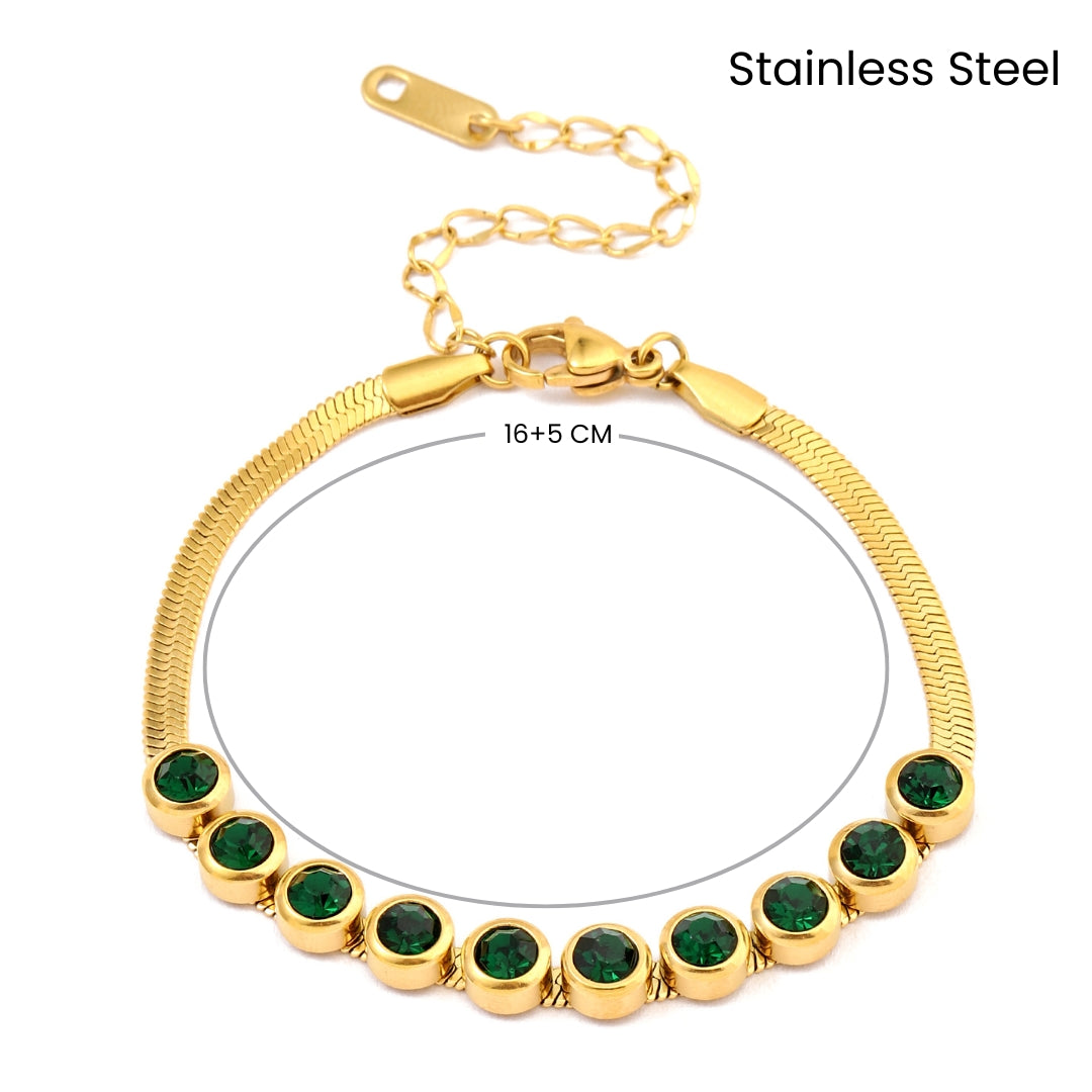 Reconnecting Green Gold Bracelet - Salty Accessories