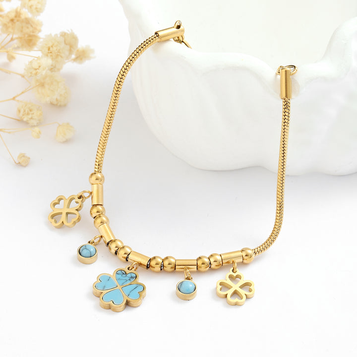 Enchanted Blue Clover Bracelet - Salty Accessories