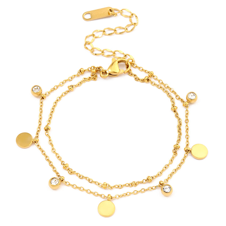 Gold Sparkle Stone Link Bracelet - Salty Accessories