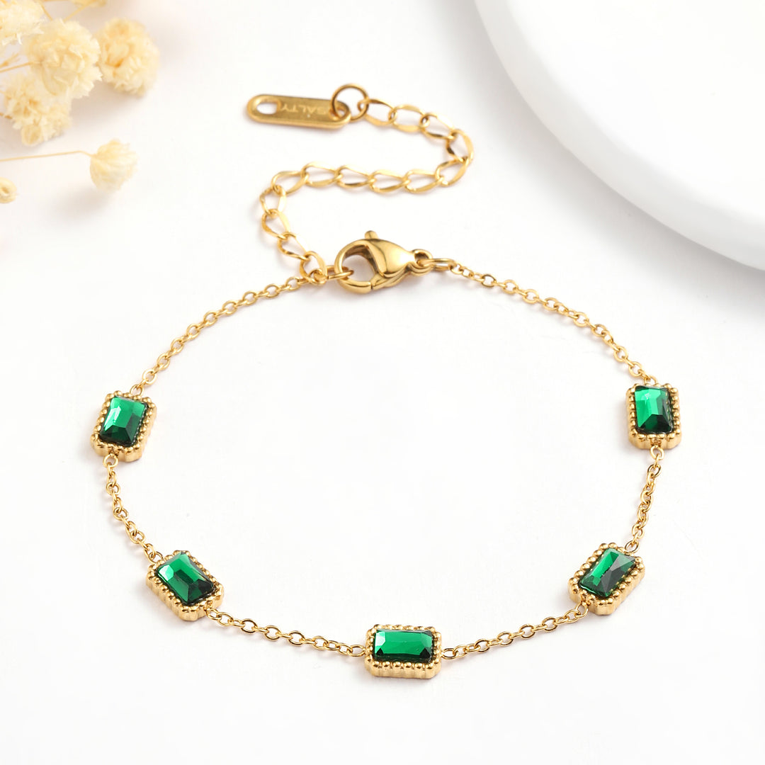 Tales of Emerald Gem Bracelet - Salty Accessories