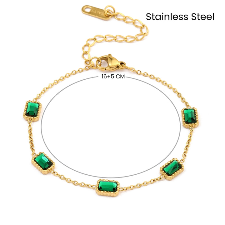 Tales of Emerald Gem Bracelet - Salty Accessories