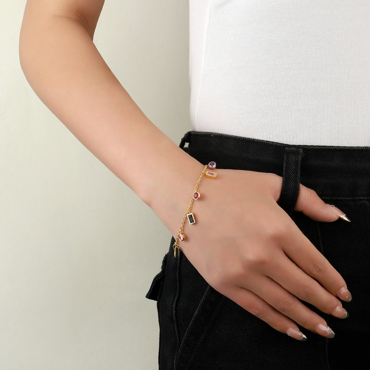 Sparkling Multicolor Charm Bracelet