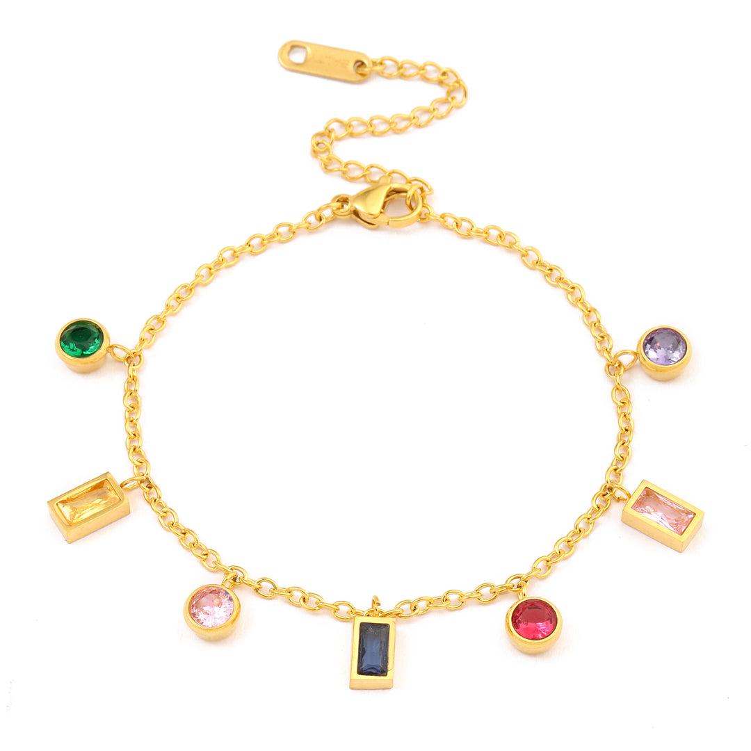 Sparkling Multicolor Charm Bracelet
