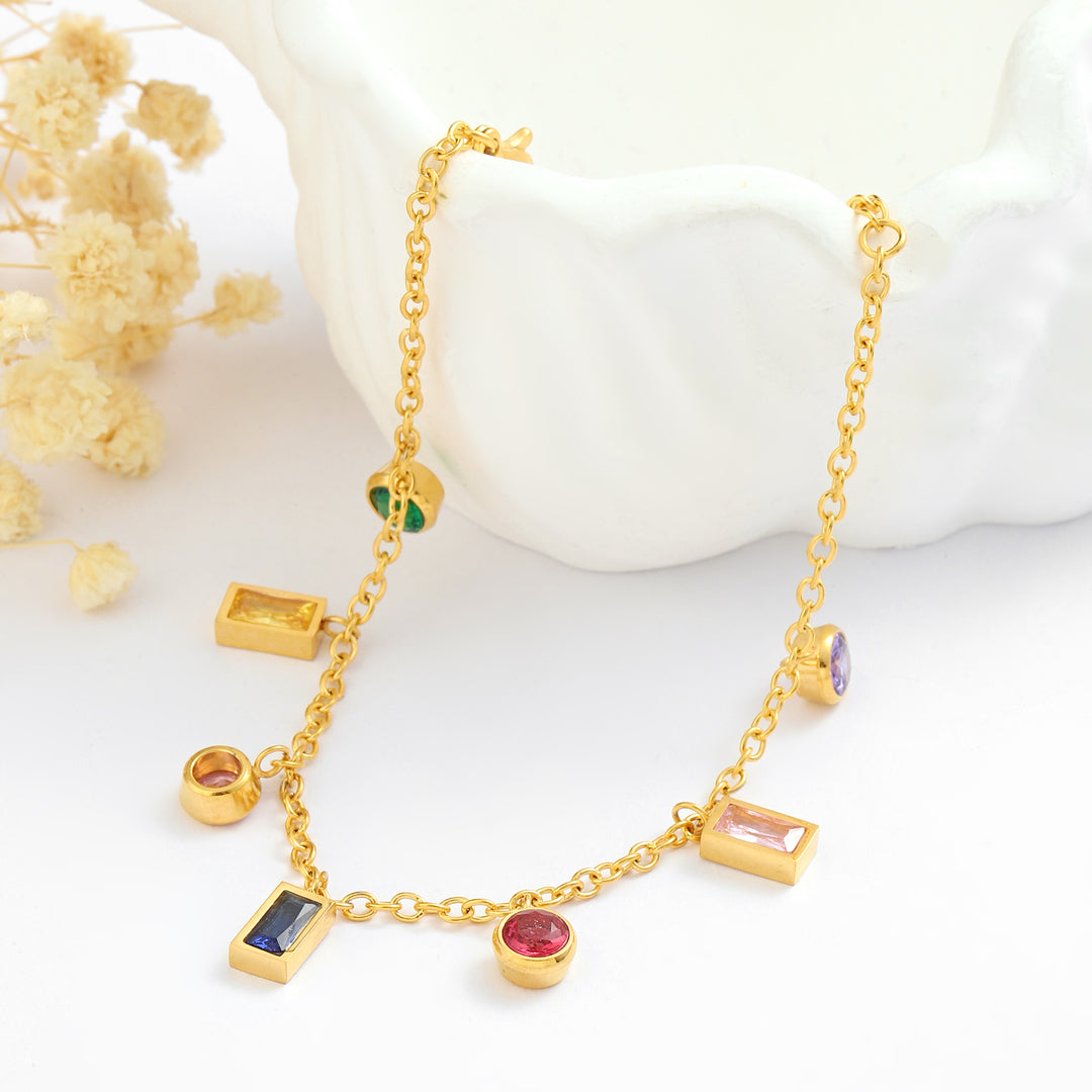 Sparkling Multicolor Charm Bracelet