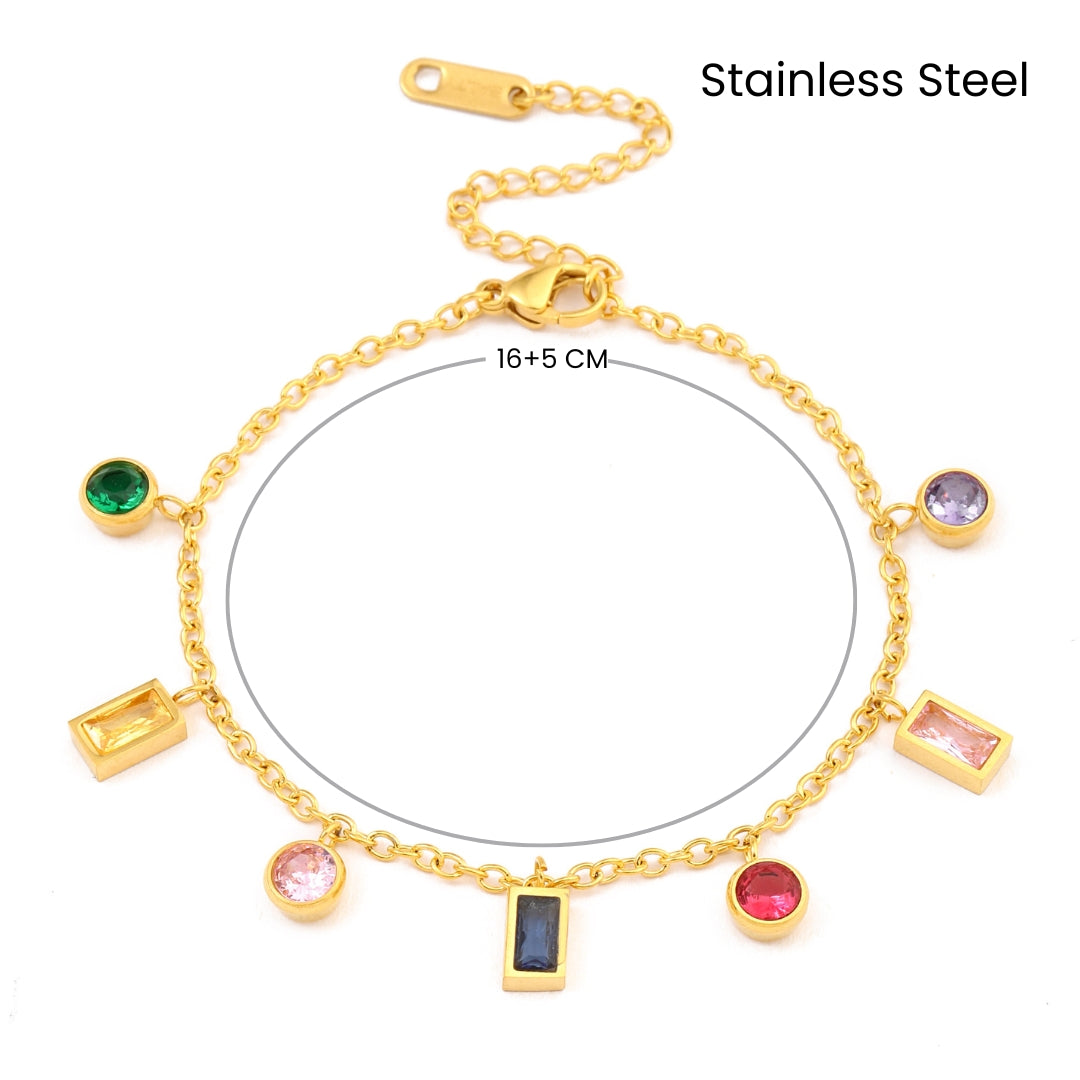 Sparkling Multicolor Charm Bracelet