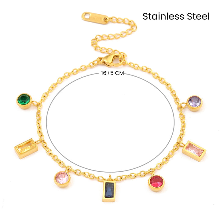 Sparkling Multicolor Charm Bracelet