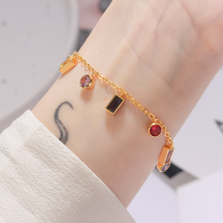 Sparkling Multicolor Charm Bracelet