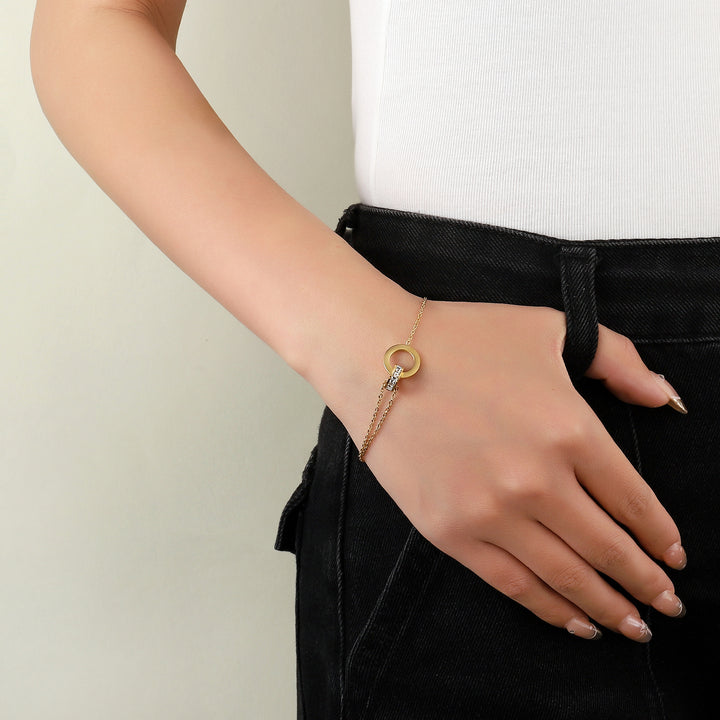 Circle Linked Gold Bracelet - Salty Accessories