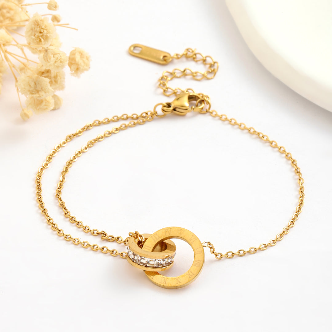 Circle Linked Gold Bracelet - Salty Accessories