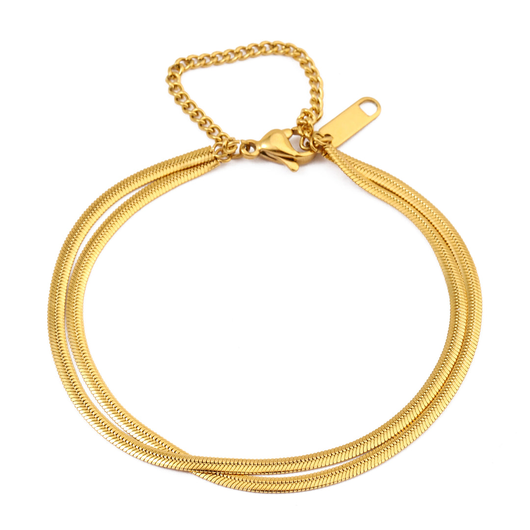 Simple Layered Gold Bracelet