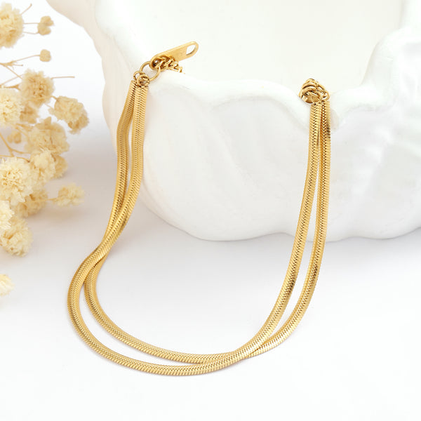 Simple Layered Gold Bracelet