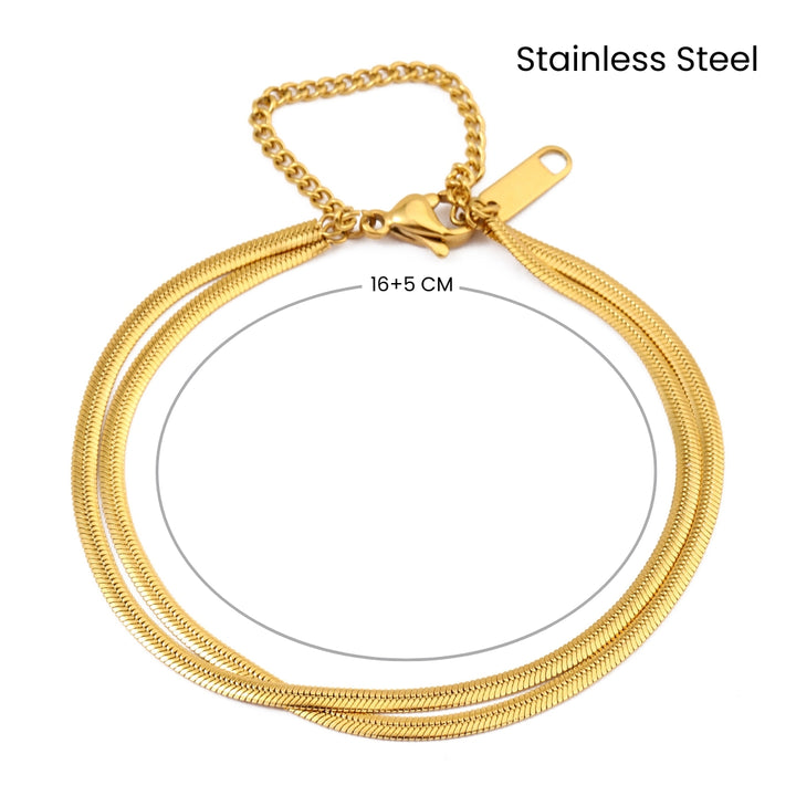 Simple Layered Gold Bracelet