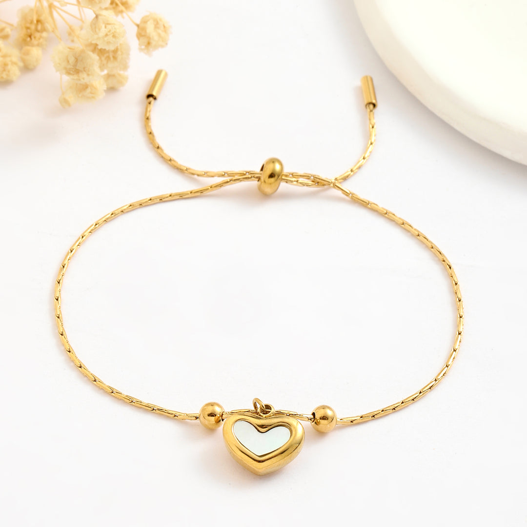 Stupid Heart Gold Bracelet - Salty Accessories