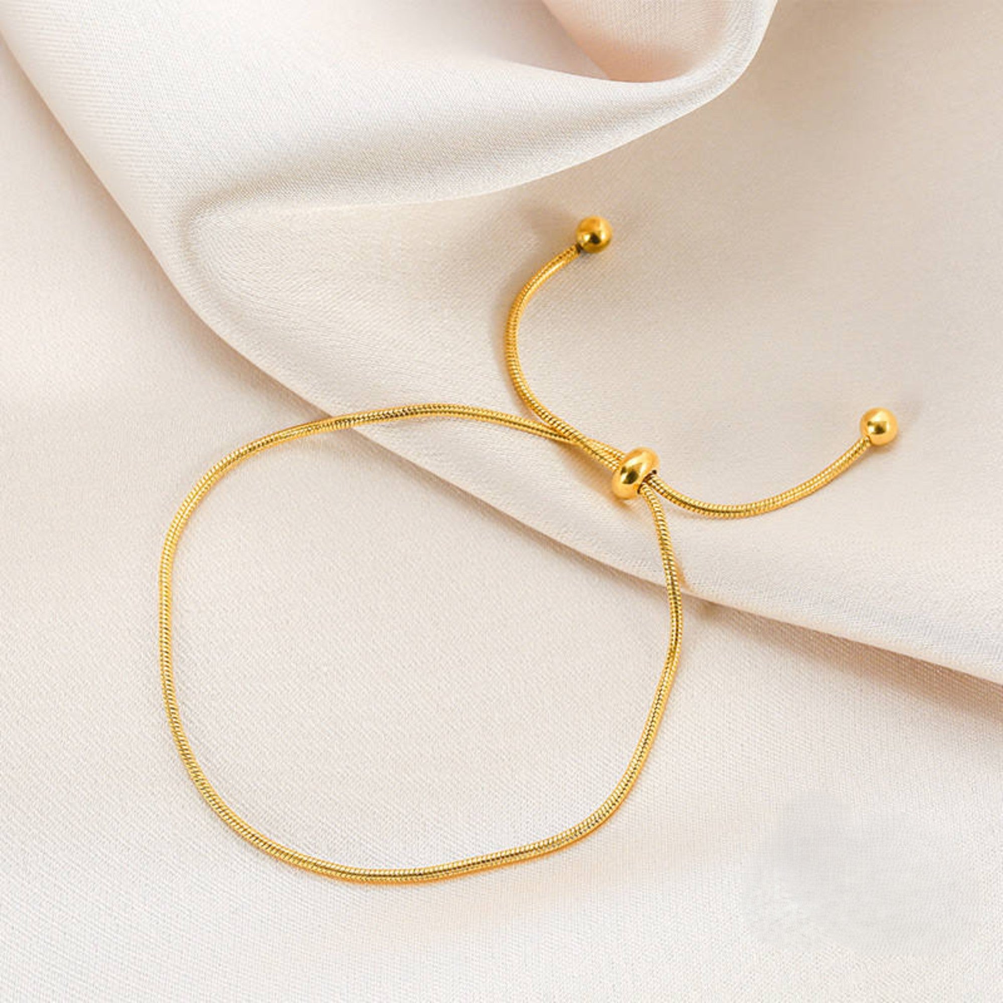 Solitude Gold Slider Bracelet
