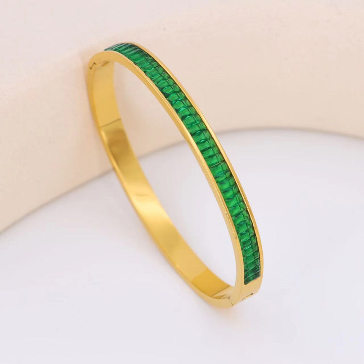 Emerald Tennis Gold Bracelet - Salty Accessories