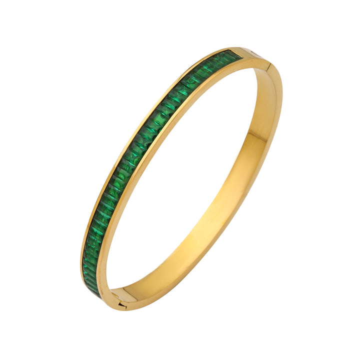 Emerald Tennis Gold Bracelet - Salty Accessories