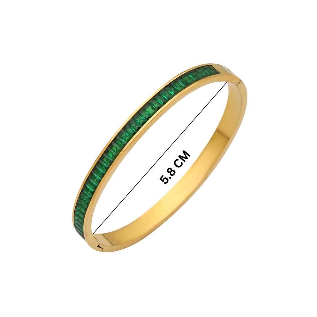 Emerald Tennis Gold Bracelet