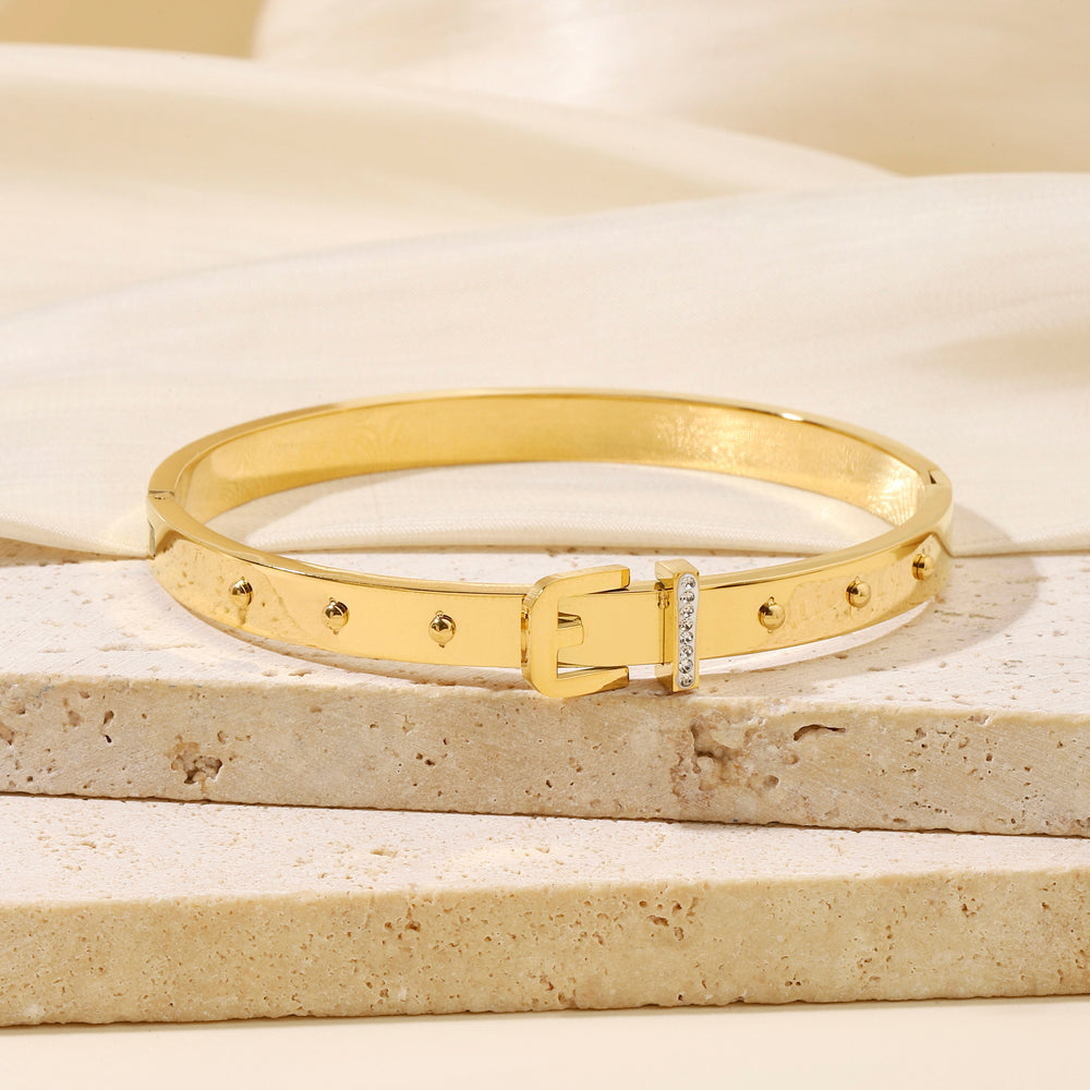 Buckle Up Gold Bracelet - Salty Accessories