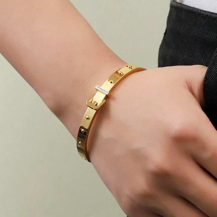 Buckle Up Gold Bracelet