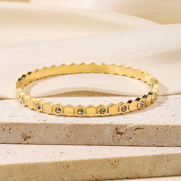 Ebullience Crystal Gold Bracelet