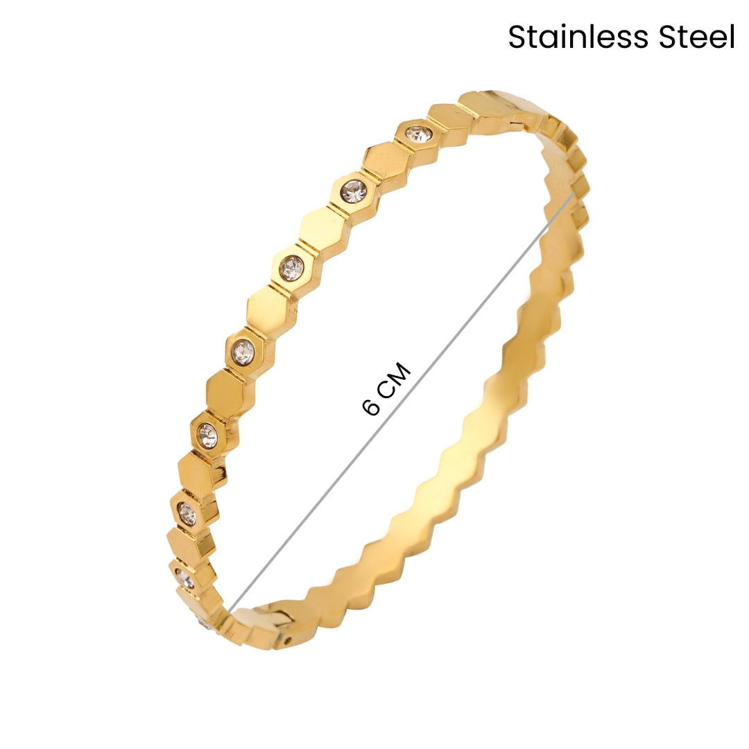 Ebullience Crystal Gold Bracelet - Salty Accessories