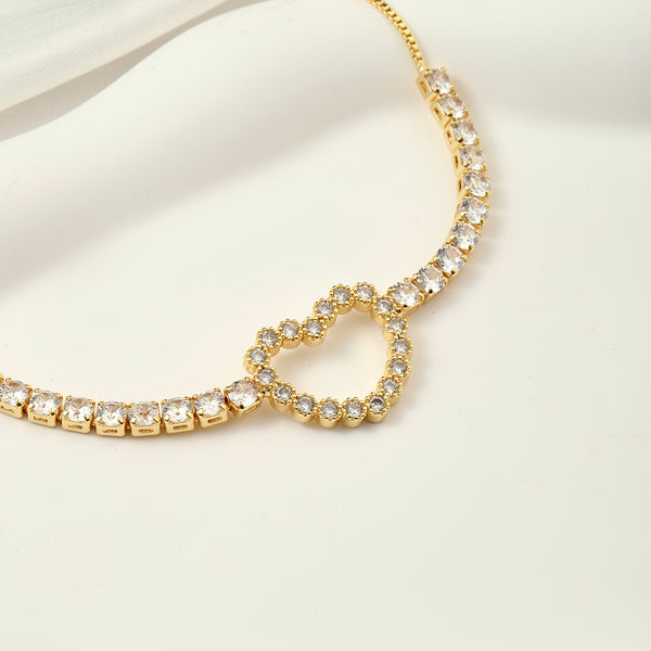Cailyn Heart Tennis Bracelet