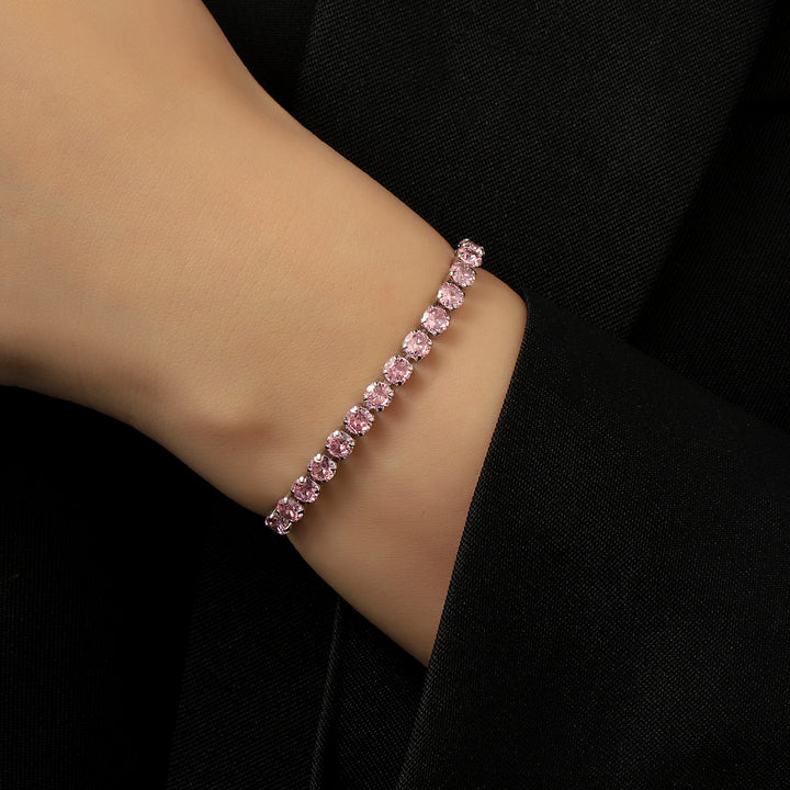 Aeri Pink Tennis Bracelet - Salty Accessories