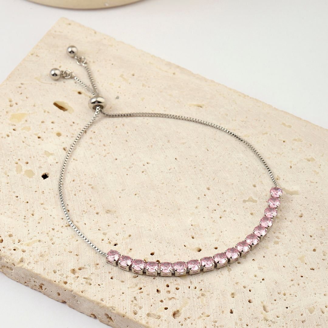 Aeri Pink Tennis Bracelet - Salty Accessories