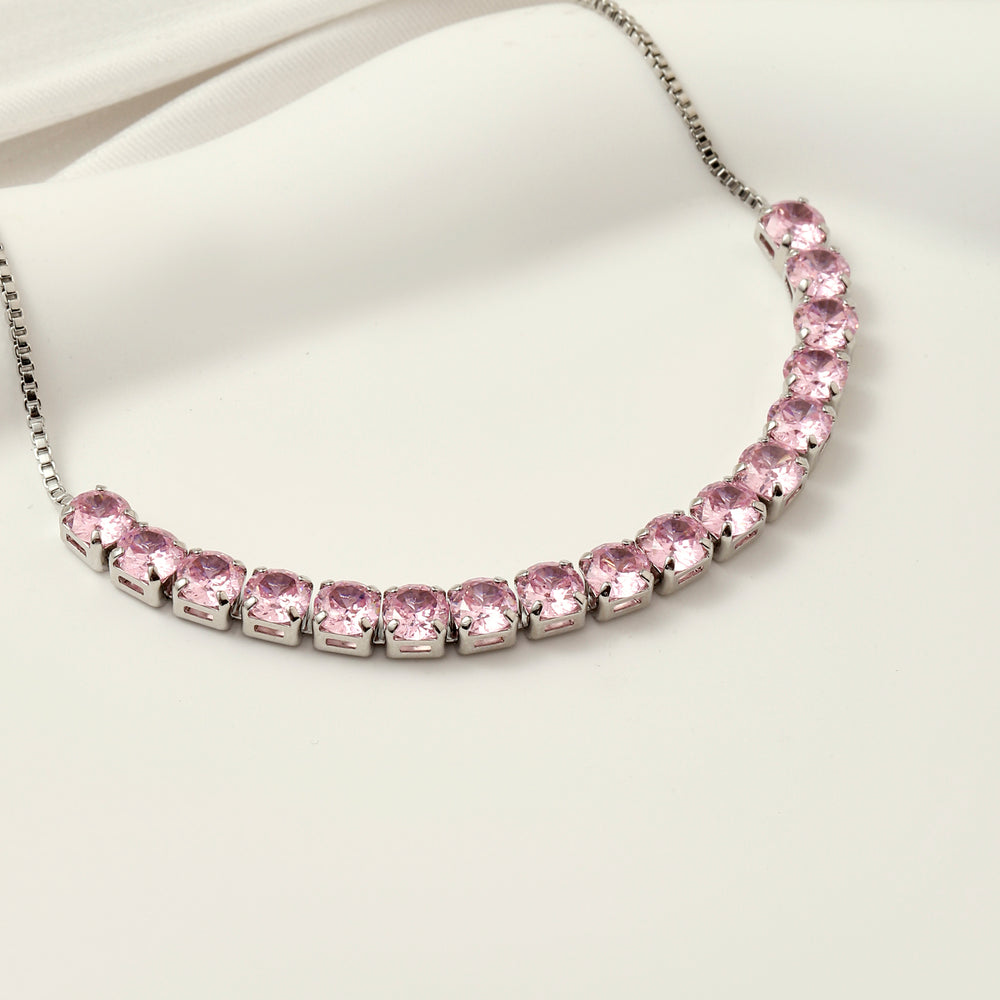 Aeri Pink Tennis Bracelet - Salty Accessories