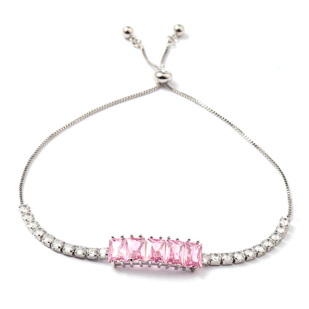 Kalea Pink Crystal Tennis Bracelet - Salty Accessories